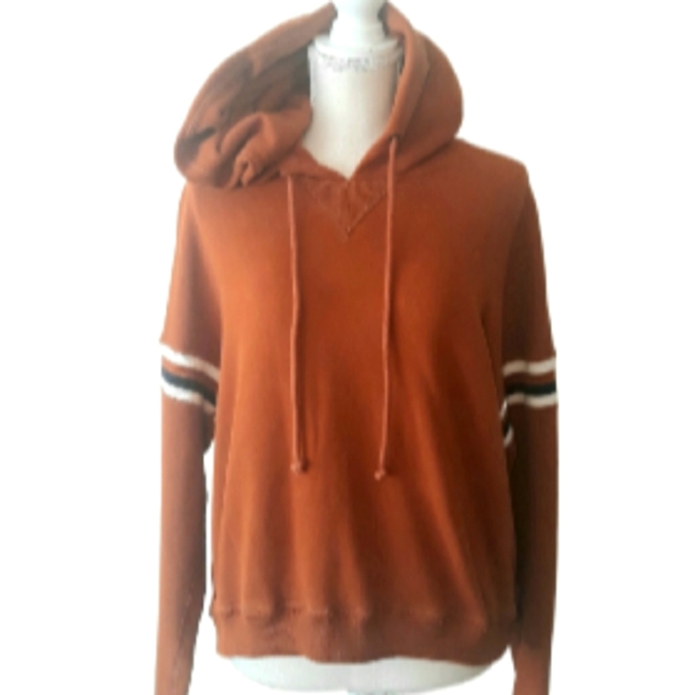 Abercrombie & Fitch Women's Pullover Hoodie Sweatshirt - Size Large Burnt Orange
